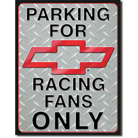 Chevy Racing Parking – Large Metal Tin Sign 40.6cm X 31.7cm Genuine American Made