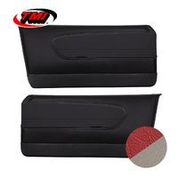 1964-66 Mustang Sport OE Molded Door Panels (1 Pair) Bright Red/White