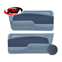 1967-68 Mustang Sport OE Molded Door Panels (1 Pair) Blue/Brushed Aluminium