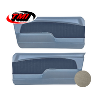 1967-68 Mustang Sport OE Molded Door Panels (1 Pair) Brushed Aluminium