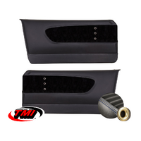 1964-66 Mustang Sport XR Molded Door Panels (1 Pair) Blue Stitching, Brass Grommets