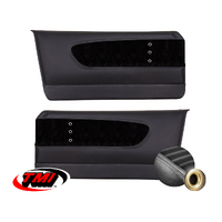 1964-66 Mustang Sport XR Molded Door Panels (1 Pair) Grey Stitching, Black Grommets
