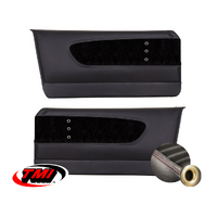 1964-66 Mustang Sport XR Molded Door Panels (1 Pair) Red Stitching, Brass Grommets