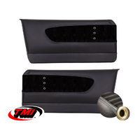 1964-66 Mustang Sport XR Molded Door Panels (1 Pair) White Stitching, Black Grommets
