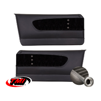 1964-66 Mustang Sport XR Molded Door Panels (1 Pair) White Stitching, Brass Grommets