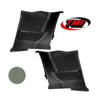 1964-68 Mustang Coupe Sport OE Molded Rear Quarter Panels (1 Pair) Ivy Gold & Brushed Aluminium