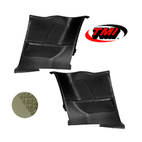 1964-68 Mustang Coupe Sport OE Molded Rear Quarter Panels (1 Pair) Light Ivy Gold & Ivy Gold Kiwi Grain