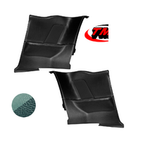 1964-68 Mustang Coupe Sport OE Molded Rear Quarter Panels (1 Pair) Turquoise/Dark Turquoise