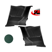 1964-68 Mustang Coupe Sport OE Molded Rear Quarter Panels (1 Pair) Dark Turquoise
