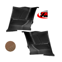 1964-68 Mustang Coupe Sport OE Molded Rear Quarter Panels (1 Pair) Saddle & Saddle Kiwi Grain