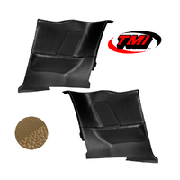 1964-68 Mustang Coupe Sport OE Molded Rear Quarter Panels (1 Pair) Nugget Gold & Nugget Gold Kiwi Grain
