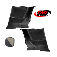 1964-68 Mustang Coupe Sport OE Molded Rear Quarter Panels (1 Pair) Black/White