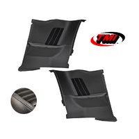 1964-68 Mustang Coupe Sport R Molded Rear Quarter Panels (1 Pair) OE Vinyl, Black Stitching