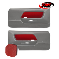 1969-70 Mach1/Deluxe Door Panel Sport Inserts (1 Pair) Vermillion