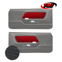 1969-70 Mach1/Deluxe Door Panel Sport Inserts (1 Pair) Black Comfortweave