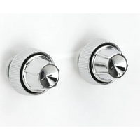 Chrome Front & Rear Metal Knob Set (Pair)