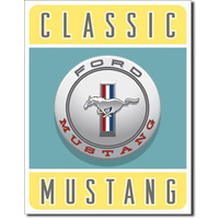 Ford Classic Mustang – Large Metal Tin Sign 40.6cm X 31.7cm Genuine American Made