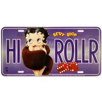 Betty Boop High Roller Collectable Novelty Licence Plate 12" x 6" Hi Rollr