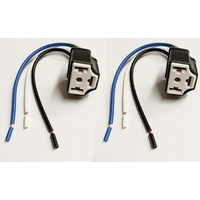 Ceramic Headlight Socket & Pigtail - H4 or 3 Pin Sealed Beam - Pair