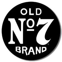 Jack Daniels  Old #7  Round Metal Tin Sign 29.8cm Diameter Genuine American Made