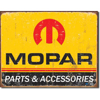 MOPAR -Large Metal Tin Sign 40.6cm X 31.7cm Genuine American Made - Mopar Logo