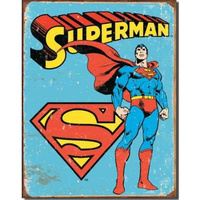 Large Metal Tin Sign 40.6cm X 31.7cm Genuine American Made - "Superman"