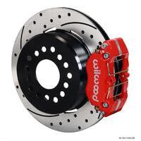 Wilwood Dynapro Dust-Boot ADR Approved Rear Brake Kit With Park Brake To Suit Small Axle Bearing (2.50" Axle Offset) - RED