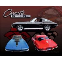 Metal Tin Sign - 12" x 15" - Corvette Sting Ray