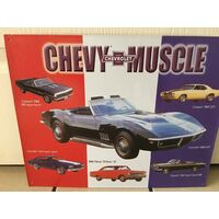 Metal Tin Sign - 12" x 15" - Chevy Muscle Camaro Corvette Chevelle Nova Impala