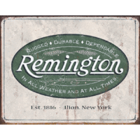 Remington – Weathered Logo – Large Metal Tin Sign 40.6cm X 31.7cm Genuine American Made