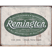 Remington  Weathered Logo  Large Metal Tin Sign 40.6cm X 31.7cm Genuine American Made