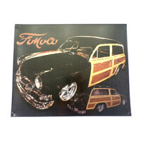 Metal Tin Sign - 12" x 15" - Ford 1951 Woody