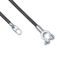 Heavy Duty Battery Cable including Clamp - 2 Gauge - Black - 27"
