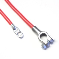 Heavy Duty Battery Cable including Clamp - 2 Gauge - Red - 15"