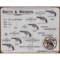 Smith & Wesson  Revolvers  Large Metal Tin Sign 40.6cm X 31.7cm Genuine American Made