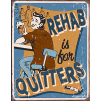 Schonberg – Rehab Happens In The Garage – Large Metal Tin Sign 40.6cm X 31.7cm Genuine American Made