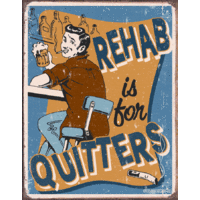 Schonberg  Rehab Happens In The Garage  Large Metal Tin Sign 40.6cm X 31.7cm Genuine American Made
