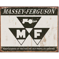 Massey Ferguson Logo  Large Metal Tin Sign 31.7cm X 40.6cm Genuine American Made