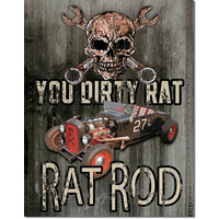 Dirty Rat  Large Metal Tin Sign 40.6cm X 31.7cm Genuine American Made