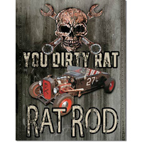 Dirty Rat – Large Metal Tin Sign 40.6cm X 31.7cm Genuine American Made