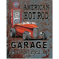 Hot Rod – Large Metal Tin Sign 40.6cm X 31.7cm Genuine American Made