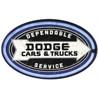 LED Rope Bar Sign Dodge Service 16" x 10"
