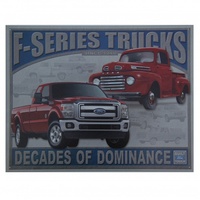 Large Metal Tin Sign 40.6cm X 31.7cm Genuine American Made - " Ford F Series Truck - Decades of Dominance"
