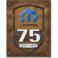 MOPAR -Large Metal Tin Sign 40.6cm X 31.7cm Genuine American Made - 75th Anniversary