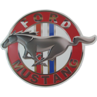 Shaped & Embossed Metal Tin Sign - Mustang 17.25 x 14"