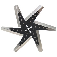 17" High Performance Stainless Steel Standard Rotation Flex Fan, Black Hub