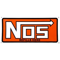 NOS Nitrous 18" x 38" Banner - "Refills Here"