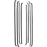1959 - 1960 Chev Bel-Air Window Felt Beltline Weatherstrip Set - 8 Piece