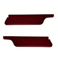 1971-73 Mustang Coupe/Sportsroof Sunvisors (1 Pair) Dark Red Tier Grain
