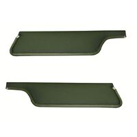 1971-73 Mustang Coupe/Sportsroof Sunvisors (1 Pair) Dark Green Tier Grain